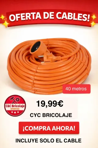 Cable alargador naranja 40 metros nuevo