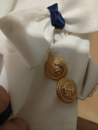 Vestido vintage blanco y azul