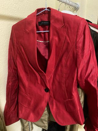 Blazer Zara Rojo Mujer
