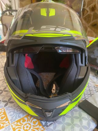 Casco Moto LS2 Amarillo Negro