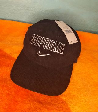 Gorra Supreme x Nike Pana Negra Nueva con etiqueta