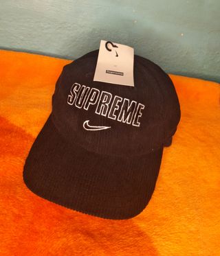 Gorra Supreme x Nike Pana Negra Nueva con etiqueta