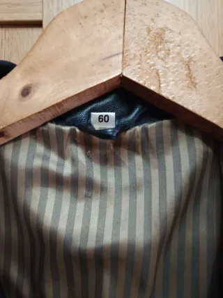 Americana Piel Hombre XXL Negra