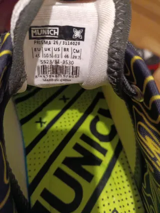 Zapatillas fútbol sala Munich Prisma Talla 45
