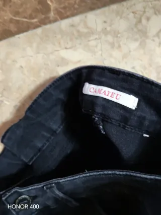 Falda vaquera negra talla M