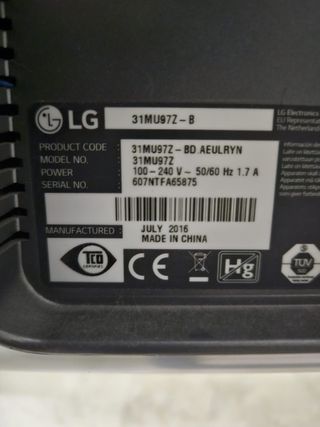 LG LED 4K UltraHD. Para diseño Gráfico y juegos