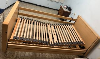 Cama articulada madera 190x90cm + colchón
