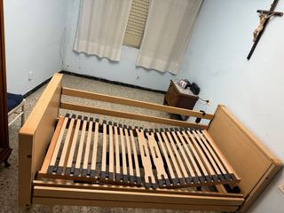 Cama articulada madera 190x90cm + colchón