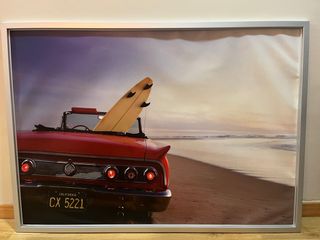 Cuadro Surf Coche Clásico en vinilo.