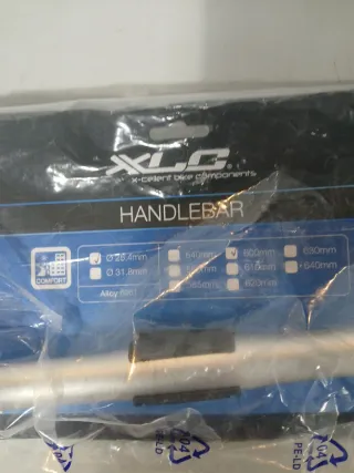 Manillar Bici Aluminio 600mm 25.4mm