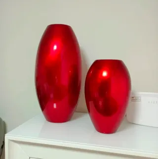 Jarrón grande rojo brillante 56cm