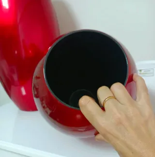 Jarrón grande rojo brillante 56cm