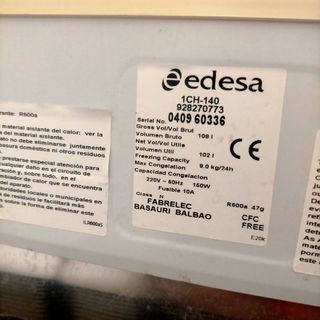 Arcón Congelador Edesa Blanco