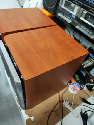 Altavoces Kenwood LS-M505 Marrones y Plateados