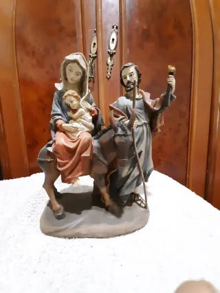 Belén: Jesús, José y María con borriquita