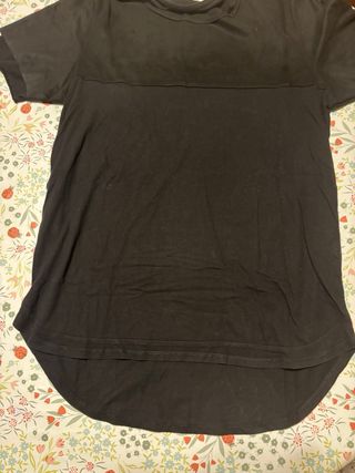 Camiseta negra XL doble relieve