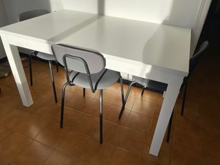 Mesa Ikea Laneberg Blanca Extensible
