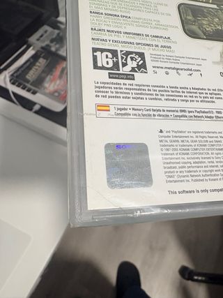 Metal Gear Solid 3 PS2 Precintado