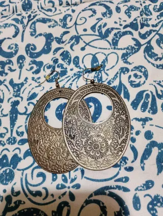 Pendientes Aro Diseño Floral