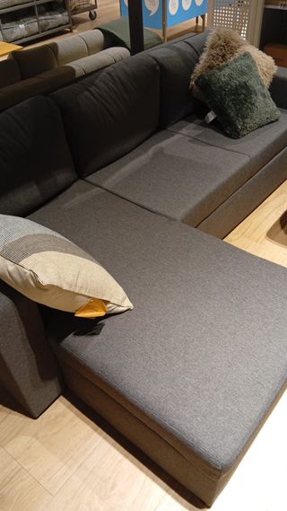 Sofá modular Jysk gris tela