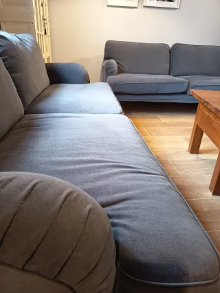 2 Sofás de  2 plazas gris azulado Ikea