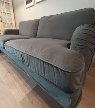 2 Sofás de  2 plazas gris azulado Ikea