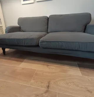 2 Sofás de  2 plazas gris azulado Ikea