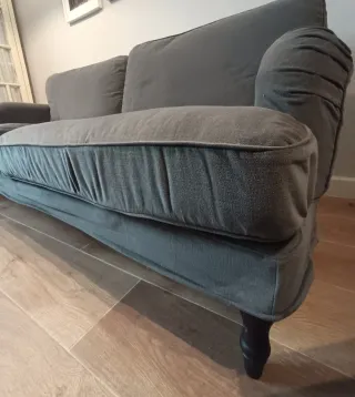 2 Sofás de  2 plazas gris azulado Ikea