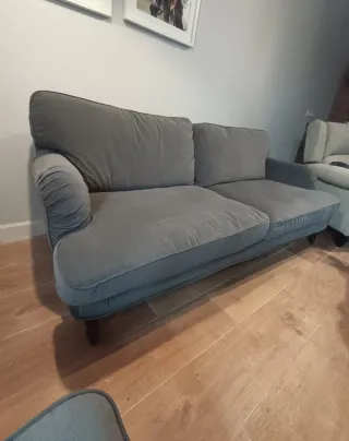 2 Sofás de  2 plazas gris azulado Ikea