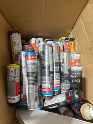 Lote de siliconas, selladores poliuretano variados