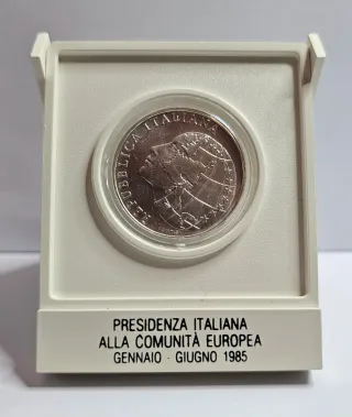 500 Lire Argento 1985 Presidenza Europea