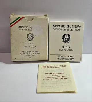 500 Lire Argento 1985 Presidenza Europea