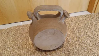 Botijo barro arcilla de pared decorativo