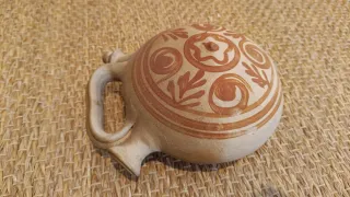 Botijo barro arcilla de pared decorativo