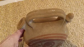 Botijo barro arcilla de pared decorativo