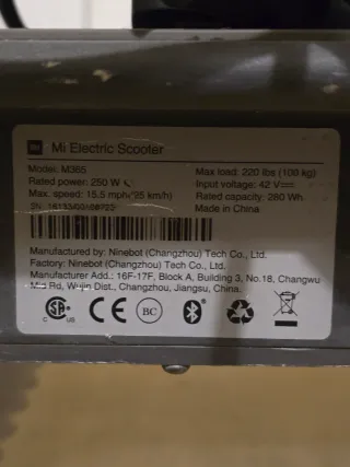 Patinete Eléctrico Xiaomi