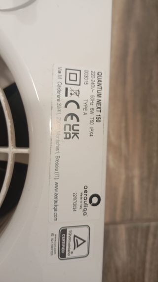 Extractor Baño Quantum Next 150