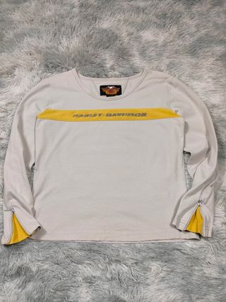 Harley Davidson Camiseta Manga Larga Y2K Vintage A