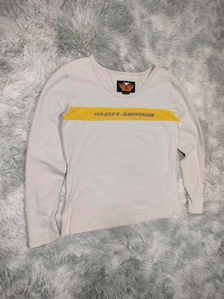 Harley Davidson Camiseta Manga Larga Y2K Vintage A