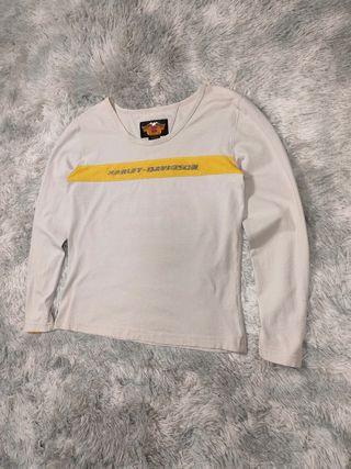 Harley Davidson Camiseta Manga Larga Y2K Vintage A