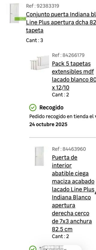 Puerta Blanca Maciza Leroy Merlin 82,5 cm