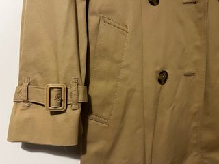 Gabardina Clásica Beige Cinturón Talla XS