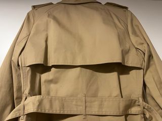 Gabardina Clásica Beige Cinturón Talla XS