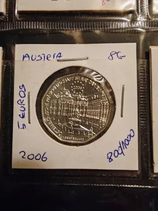Moneda Plata 5€ Austria 2002