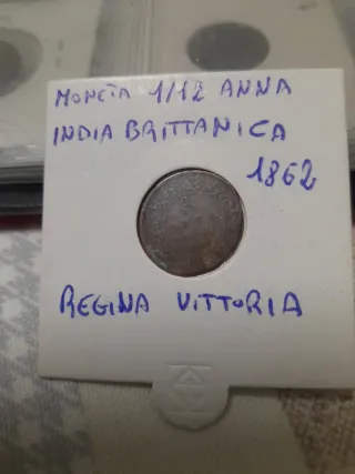 Moneta 1/12 Anna India Britannica 1862
