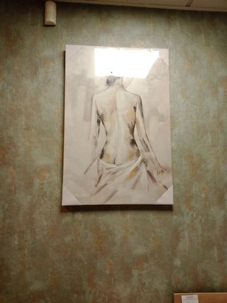 Cuadro abstracto mujer desnuda