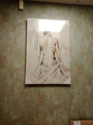 Cuadro abstracto mujer desnuda