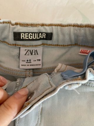 Conjunto Zara Camisa y Vaquero Talla 4-5 Años