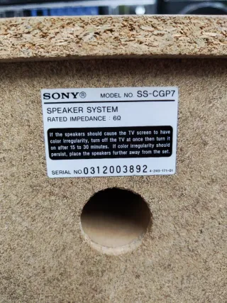 Altavoces Sony SS-CGP7 Marrón/Plata