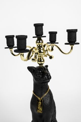 Candelabro de pantera negro de Bold Monkey